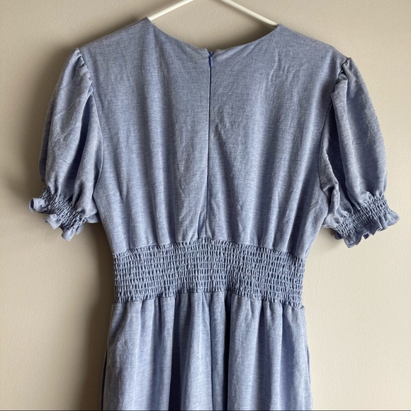 HUTCH Anthropologie Dress Light Blue Pockets Large - Picture 10 of 15